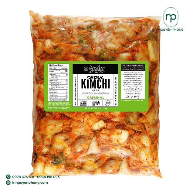 tem nhãn kim chi cho dạng túi